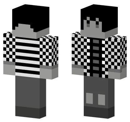 Grey Checkered Suit Minecraft skin