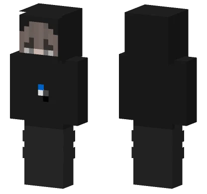 Grey Hooded Figure Minecraft skin