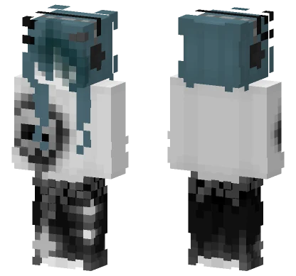 Grey Hooded Figure Minecraft skin