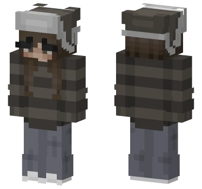 Grey Hooded Figure Minecraft skin
