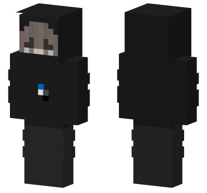 Grey Hooded Figure Minecraft skin