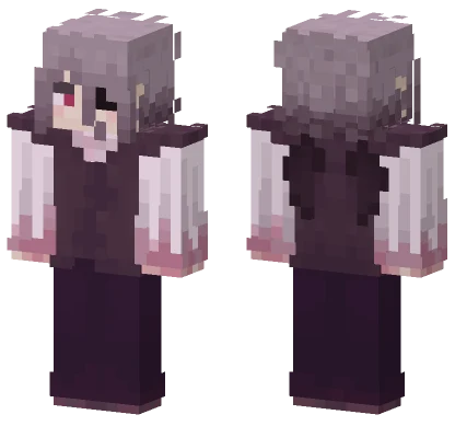 Grey Hoodie Girl Minecraft skin