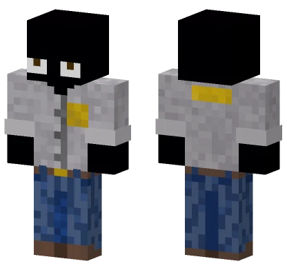 Grey Jacket Security Guard Minecraft skin