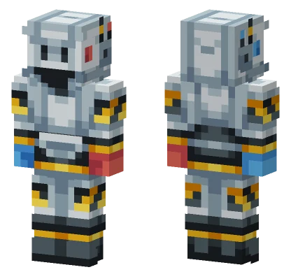 Grey Jetpack Robot Hive Minecraft skin