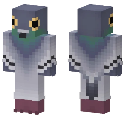 Grey Pigeon Bird Minecraft skin