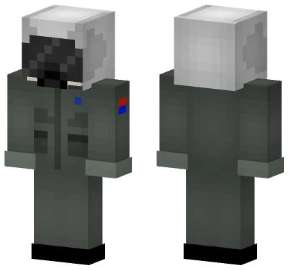 Grey Pilot Uniform Minecraft skin