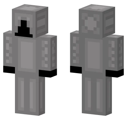 Grey Straight Death Minecraft skin