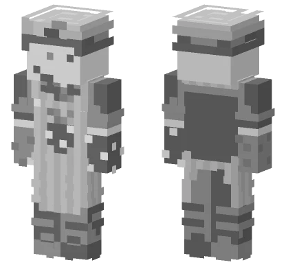 Grey Swirl Armor Minecraft skin