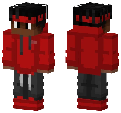 Guy In Red Hoodie Minecraft skin