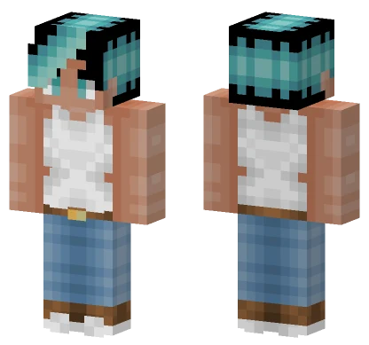 Guy White Male Crop Top Minecraft skin