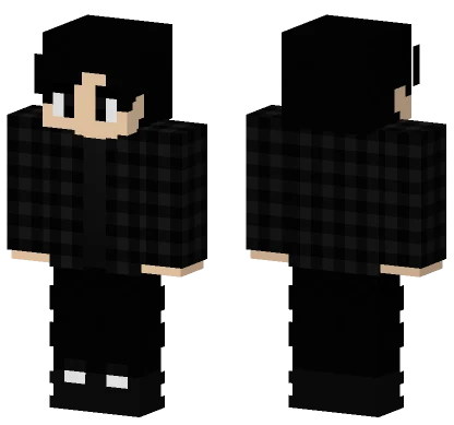Guy With 3D Gray Flannel Shirt Minecraft skin