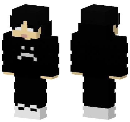 Guy With Black Hoodie Sad Face Minecraft skin