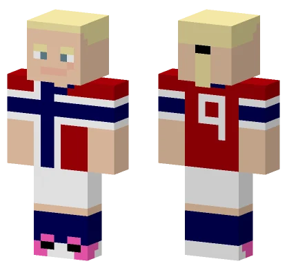 Haaland Footballer Skin Minecraft skin