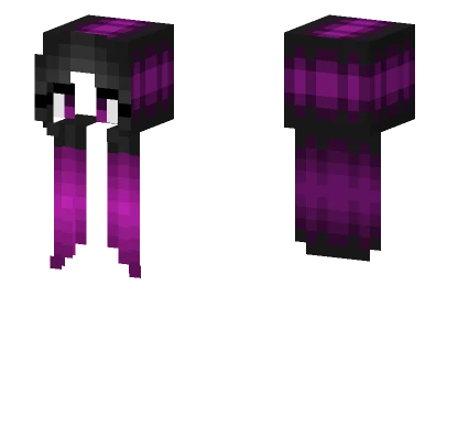 Hair Base Black Pink Highlights Minecraft skin