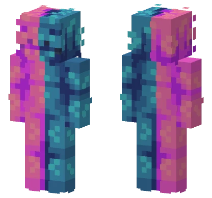 Half Minecraft skin