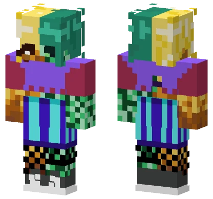 Half Blaze Half Creeper Minecraft skin