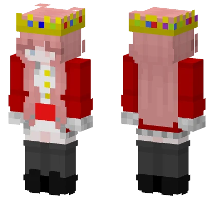 Half Blind Female Technoblade Minecraft skin