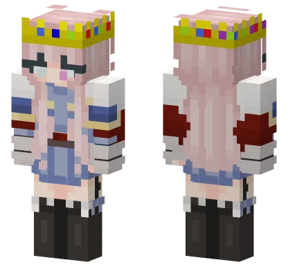 Half Blind Winter Technoblade Minecraft skin