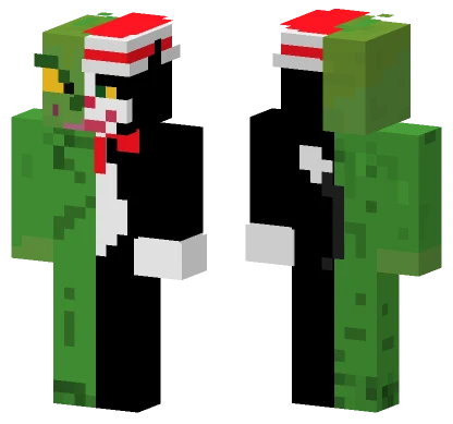 Half Cat Half Grinch Minecraft skin