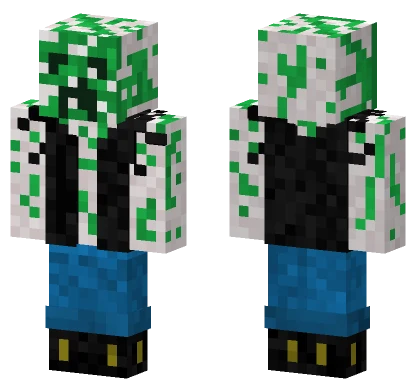 Half Creeper Half Player Minecraft skin