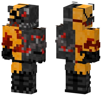 Half Cyclone Grim Foxy Minecraft skin