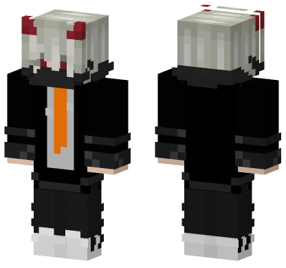 Half Demon Angle Minecraft skin