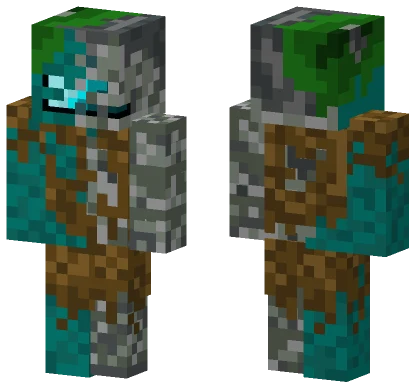 Half Drowned Skeleton Minecraft skin