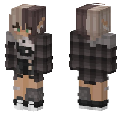 Half Hair OC Minecraft skin