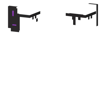 Half Purple Bunny Mask Minecraft skin