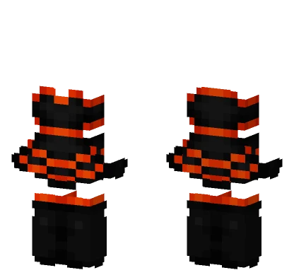 Halloween Black Orange Dress Minecraft skin