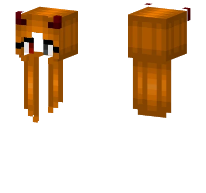 Halloween Orange Hair Devil Minecraft skin