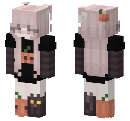 Halloween Pumpkin Girl Minecraft skin
