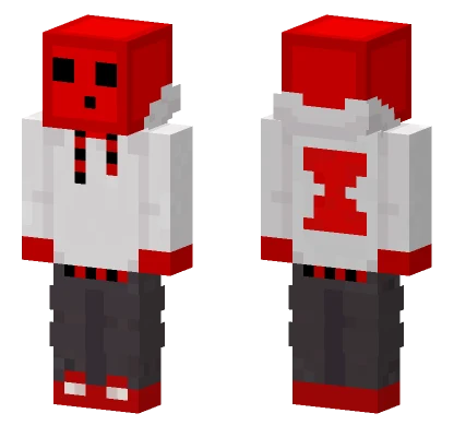 Hank138 Red And White Minecraft skin