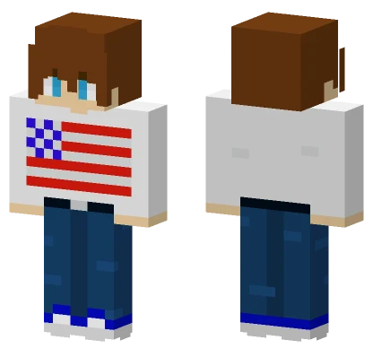 Happy 4th Of July Boy Minecraft skin