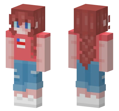 Happy 4th of July Girl Minecraft skin