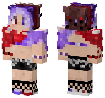 Harlyqueen in Violet Minecraft skin