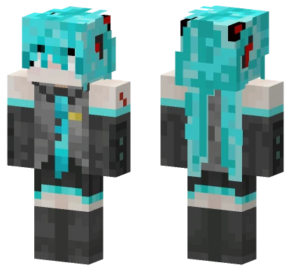 Hatsune Miku Minecraft skin