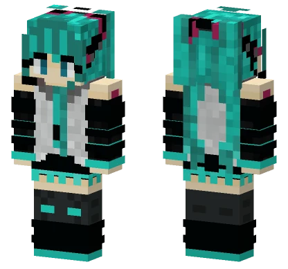 Hatsune Miku Minecraft skin