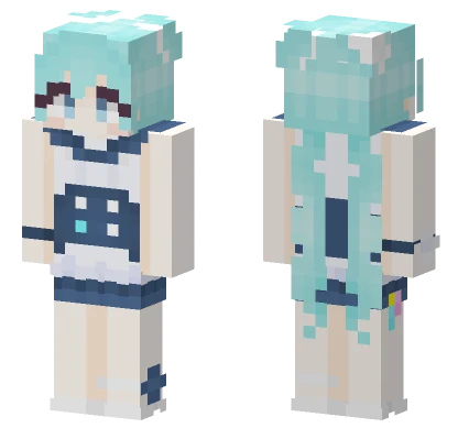 Hatsune Miku Blue Archive Minecraft skin
