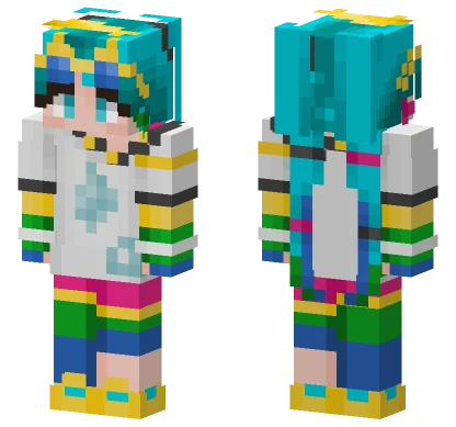 Hatsune Miku Normal Minecraft skin