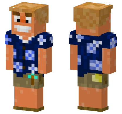 Hawaiian Shirt Man Minecraft skin
