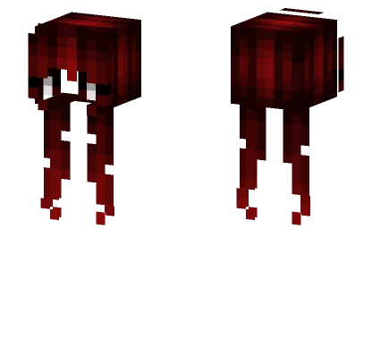 Hb Curly Back Pigtails Dark Red Fade Minecraft skin
