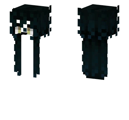 Hb Longer Curly Dark Teal Hair Minecraft skin