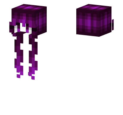 Hb Super Long Curly Dark Magenta Minecraft skin