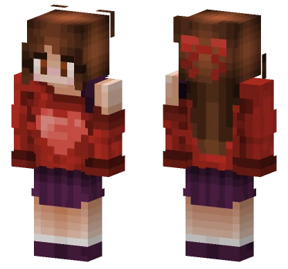 Heart Sweater Girl Minecraft skin