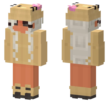 Hello Kitty Beanie Girl Minecraft skin