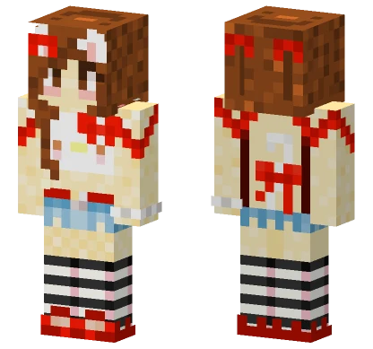 Hello Kitty Cat Girl Minecraft skin