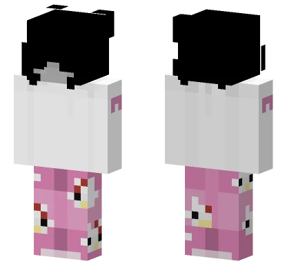 Hello Kitty Pink Outfit Minecraft skin