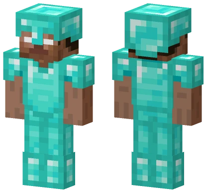 Herobrine Diamond Armor Minecraft skin