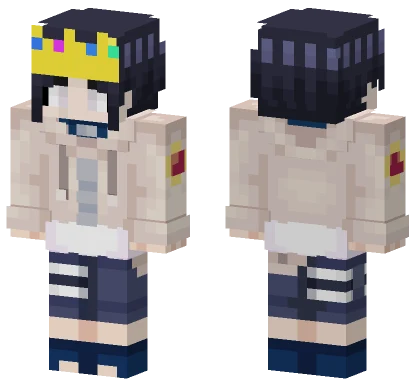 Hinata With Crown Minecraft skin